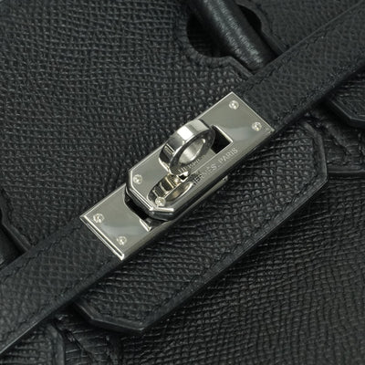 エルメス HERMES バーキン25 バーキン 25 バッグ トートバッグ エプソン ノワール ブラック 黒 シルバー金具 ヴォーエプソン