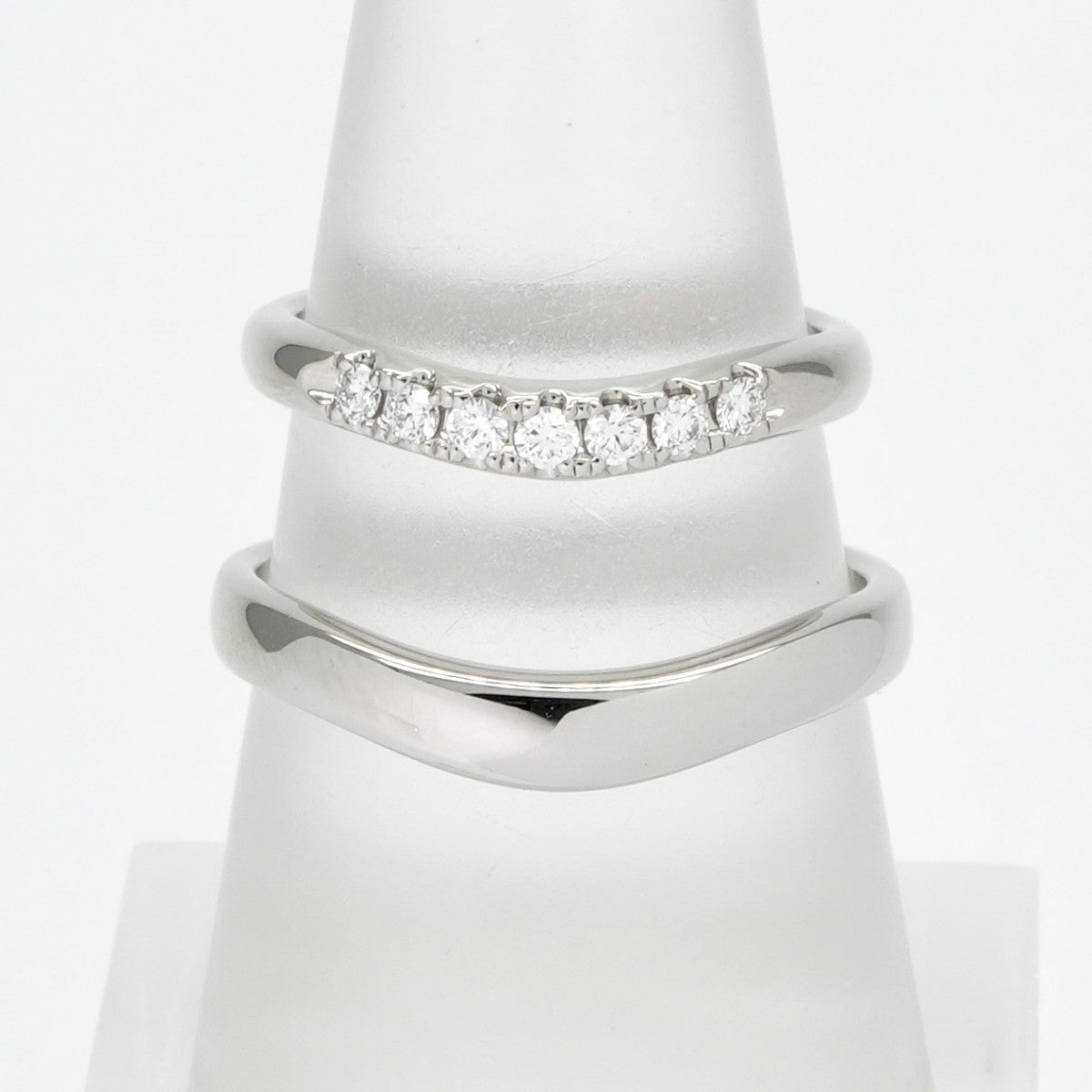 MIKIMOTO Ring Pt950 Silver Wedding Ring Marriage Ring Platinum Diamond