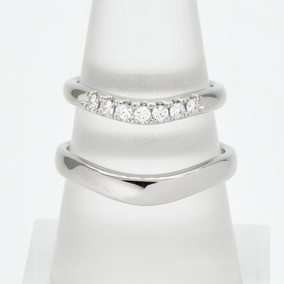 MIKIMOTO Ring Pt950 Silver Wedding Ring Marriage Ring Platinum Diamond