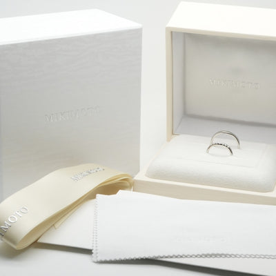 MIKIMOTO Ring Pt950 Silver Wedding Ring Marriage Ring Platinum Diamond