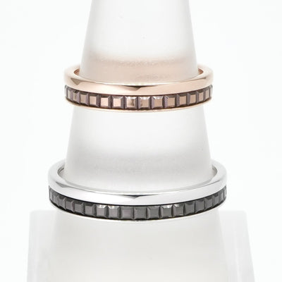 BOUCHERON BOUCHERON Quatre Black Ring Half QUATRE BLACK EDITION Quatre Ring 750 Pink Gold White Gold Yellow Gold Brown PVD Black PVD Wedding Ring Marriage Ring Platinum Pair Ring