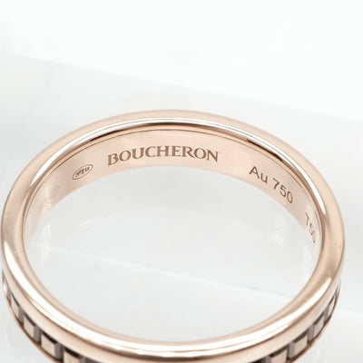 BOUCHERON BOUCHERON Quatre Black Ring Half QUATRE BLACK EDITION Quatre Ring 750 Pink Gold White Gold Yellow Gold Brown PVD Black PVD Wedding Ring Marriage Ring Platinum Pair Ring