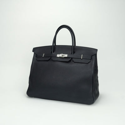 エルメス HERMES バーキン40 バーキン 40 バッグ トートバッグ トゴ ブルーインディゴ ダークブルー 青 シルバー金具