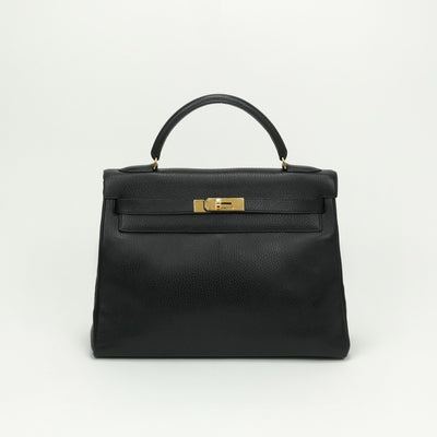 エルメス HERMES ケリー32 ケリー 32 バッグ トートバッグ アルデンヌ ノワール ブラック Black 黒 ゴールド金具