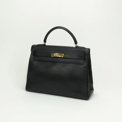 エルメス HERMES ケリー32 ケリー 32 バッグ トートバッグ アルデンヌ ノワール ブラック Black 黒 ゴールド金具