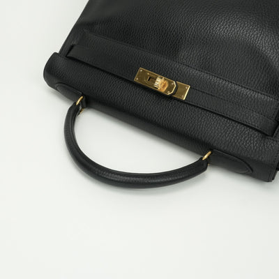 エルメス HERMES ケリー32 ケリー 32 バッグ トートバッグ アルデンヌ ノワール ブラック Black 黒 ゴールド金具