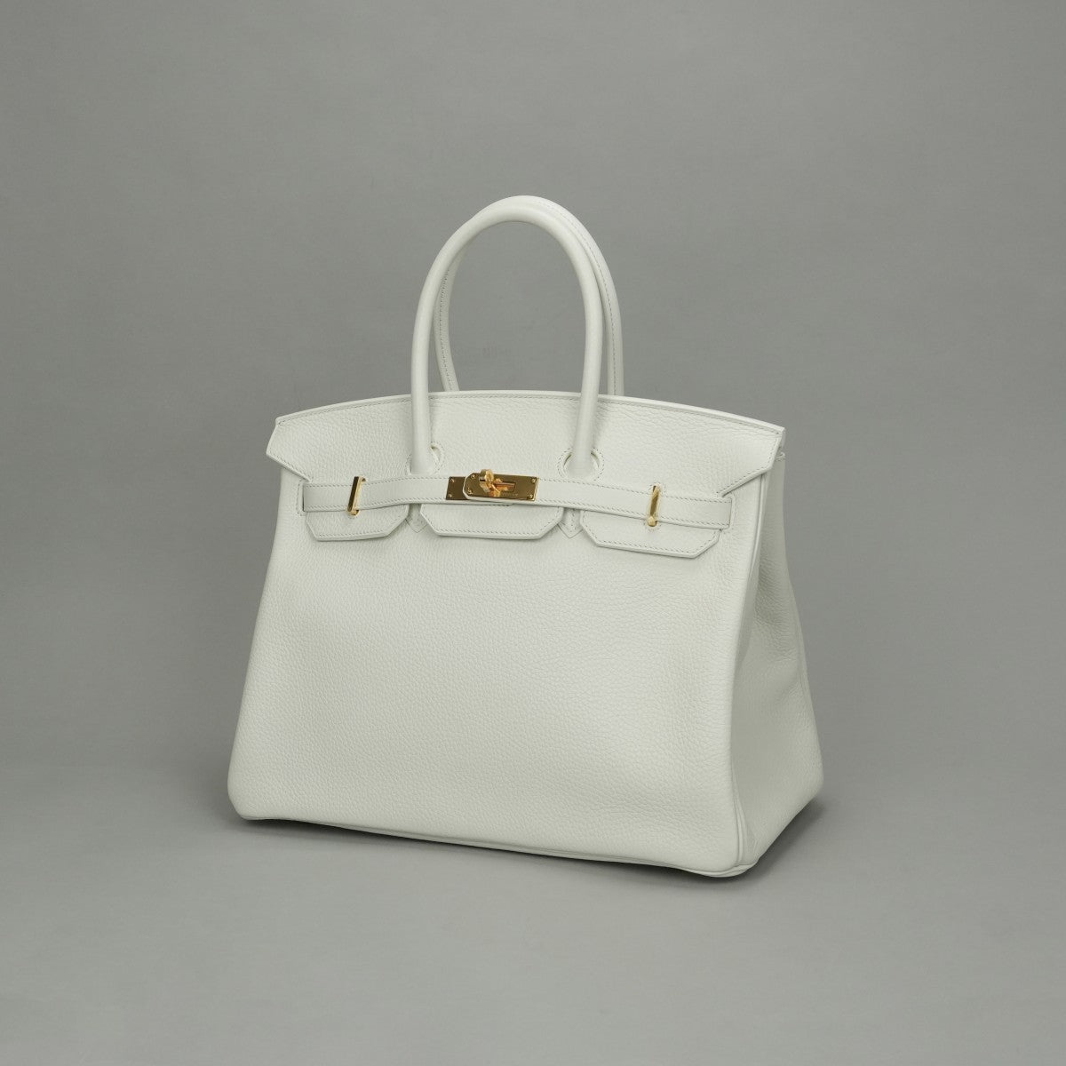 HERMES HERMES Birkin 35 Birkin 35 Bag Tote Bag Blanc White Gold Hardware Handbag