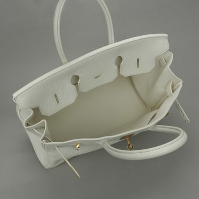 HERMES HERMES Birkin 35 Birkin 35 Bag Tote Bag Blanc White Gold Hardware Handbag