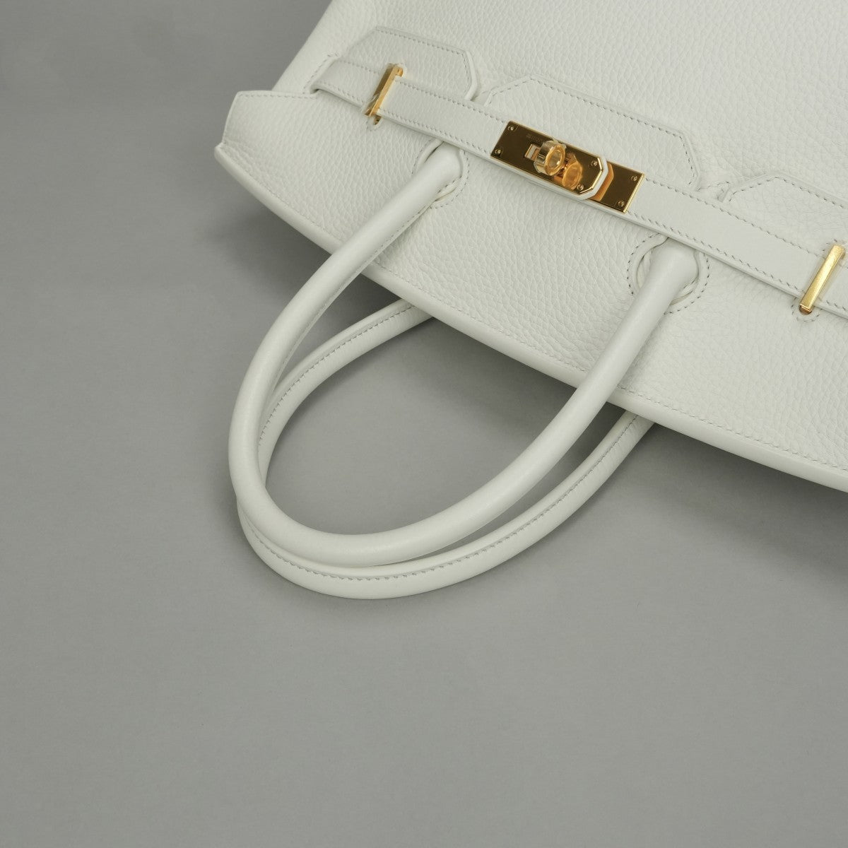 HERMES HERMES Birkin 35 Birkin 35 Bag Tote Bag Blanc White Gold Hardware Handbag