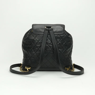 CHANEL CHANEL chain backpack Matelass? Bag Backpack Rucksack Lambskin Black Black Gold Metalware Matelass? Coco Mark Backpack