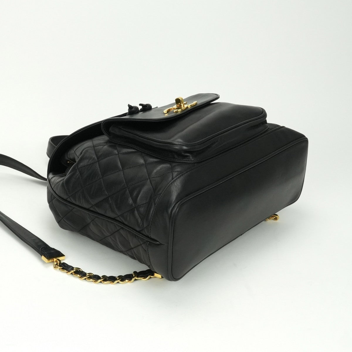 CHANEL CHANEL chain backpack Matelass? Bag Backpack Rucksack Lambskin Black Black Gold Metalware Matelass? Coco Mark Backpack