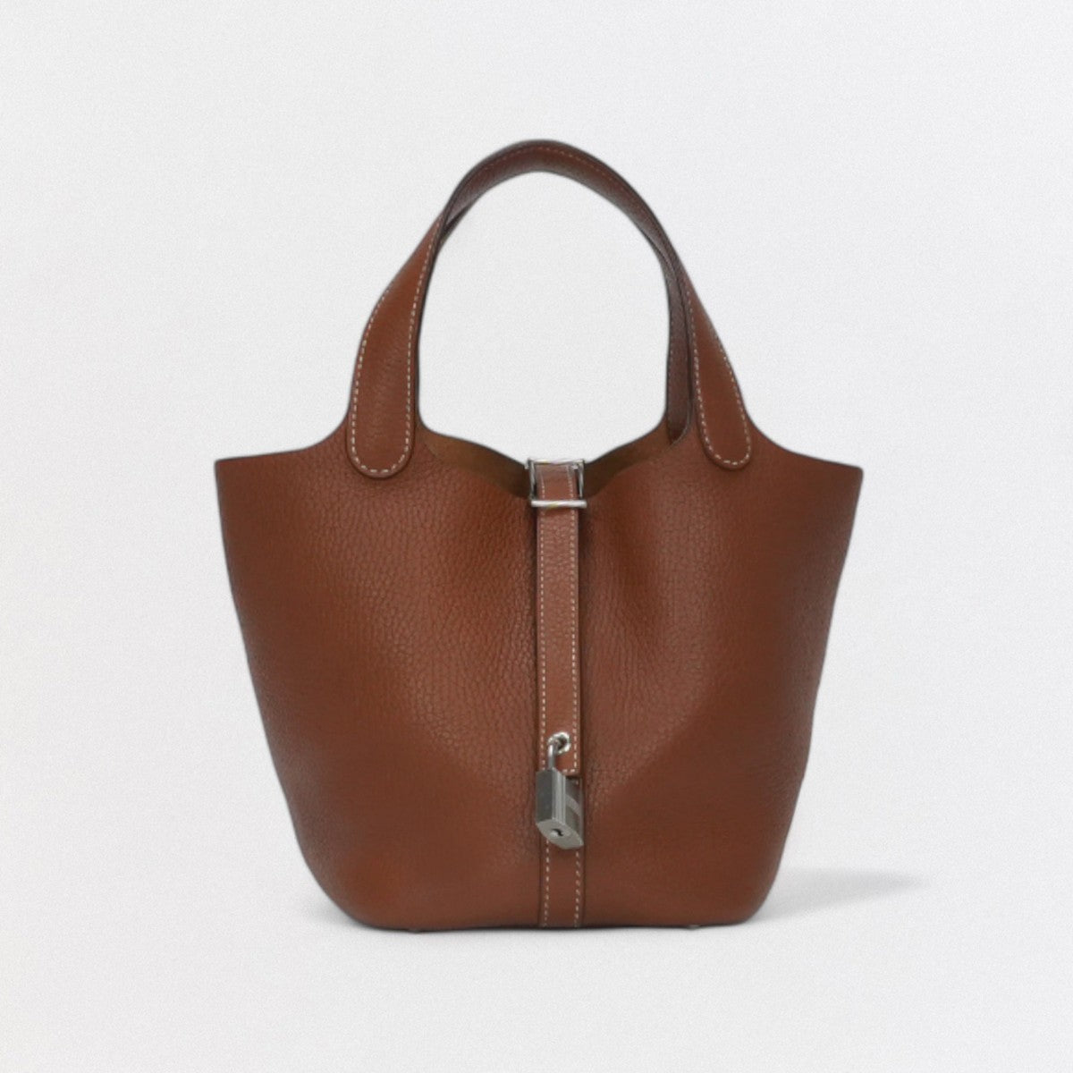 エルメス HERMES ピコタンロックPM ピコタンロック PM ピコタンPM ピコタンロック18 バッグ トートバッグ トリヨンクレマンス Gold ゴールド ブラウン Brown 茶 シルバー金具 ハンドバッグ