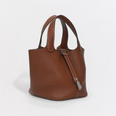 エルメス HERMES ピコタンロックPM ピコタンロック PM ピコタンPM ピコタンロック18 バッグ トートバッグ トリヨンクレマンス Gold ゴールド ブラウン Brown 茶 シルバー金具 ハンドバッグ