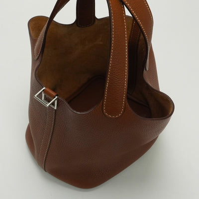 エルメス HERMES ピコタンロックPM ピコタンロック PM ピコタンPM ピコタンロック18 バッグ トートバッグ トリヨンクレマンス Gold ゴールド ブラウン Brown 茶 シルバー金具 ハンドバッグ