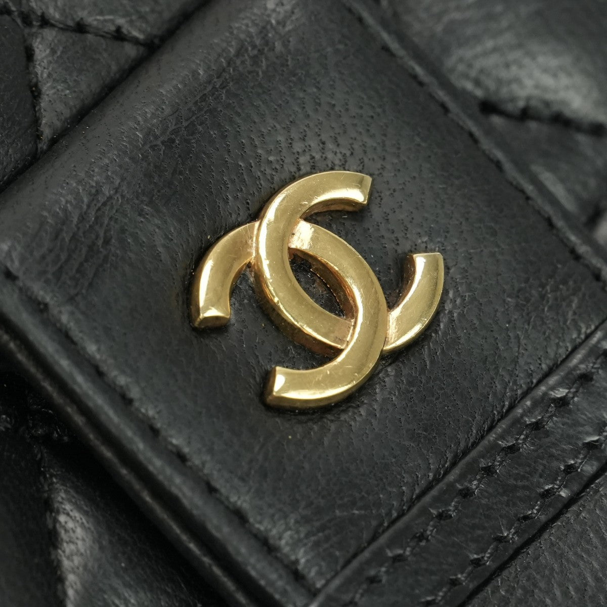 CHANEL 샤넬 Matelass? 가방 숄더 가방 램스킨 블랙 블랙 골드 하드웨어 빈티지 푸시 잠금