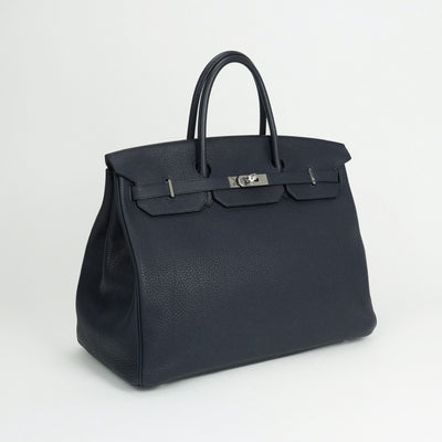 HERMES HERMES Birkin 40 Birkin 40 Bag, Tote Bag, Togo, Blue Nuit, Blue, Navy, Silver Fittings