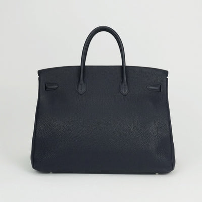HERMES HERMES Birkin 40 Birkin 40 Bag, Tote Bag, Togo, Blue Nuit, Blue, Navy, Silver Fittings