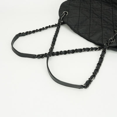 CHANEL 샤넬 Matelass? 가방, 토트 백, 숄더백, 가죽, 검은 색, 검은 색, 검은 색, 금속 피팅