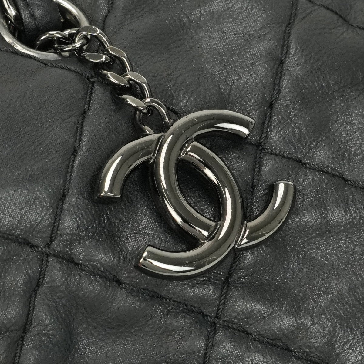 CHANEL 샤넬 Matelass? 가방, 토트 백, 숄더백, 가죽, 검은 색, 검은 색, 검은 색, 금속 피팅