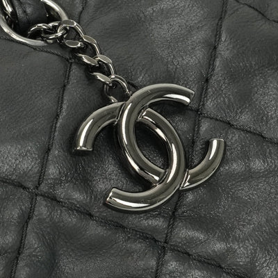 CHANEL 샤넬 Matelass? 가방, 토트 백, 숄더백, 가죽, 검은 색, 검은 색, 검은 색, 금속 피팅