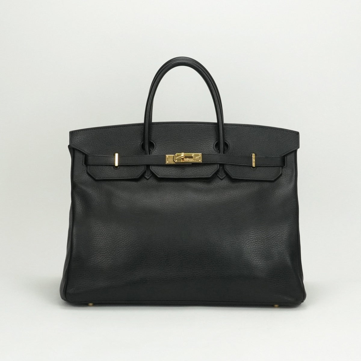 HERMES HERMES Birkin 40 Birkin 40 Bag, tote bag, Ardennes, noir, black, gold fittings