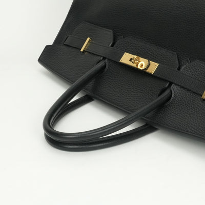 HERMES HERMES Birkin 40 Birkin 40 Bag, tote bag, Ardennes, noir, black, gold fittings