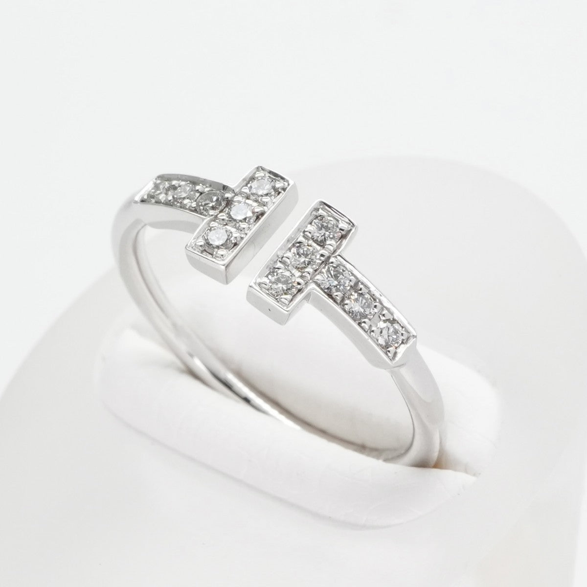ティファニー TIFFANY&Co. ワイヤー リング Tワイヤー 18K ホワイトゴールド ティファニー T リング 指輪 750WG シルバー ダイヤモンド 　ホワイトゴールド