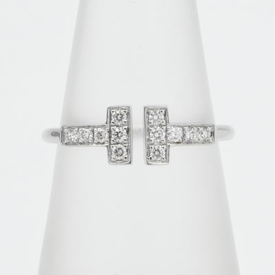 ティファニー TIFFANY&Co. ワイヤー リング Tワイヤー 18K ホワイトゴールド ティファニー T リング 指輪 750WG シルバー ダイヤモンド 　ホワイトゴールド