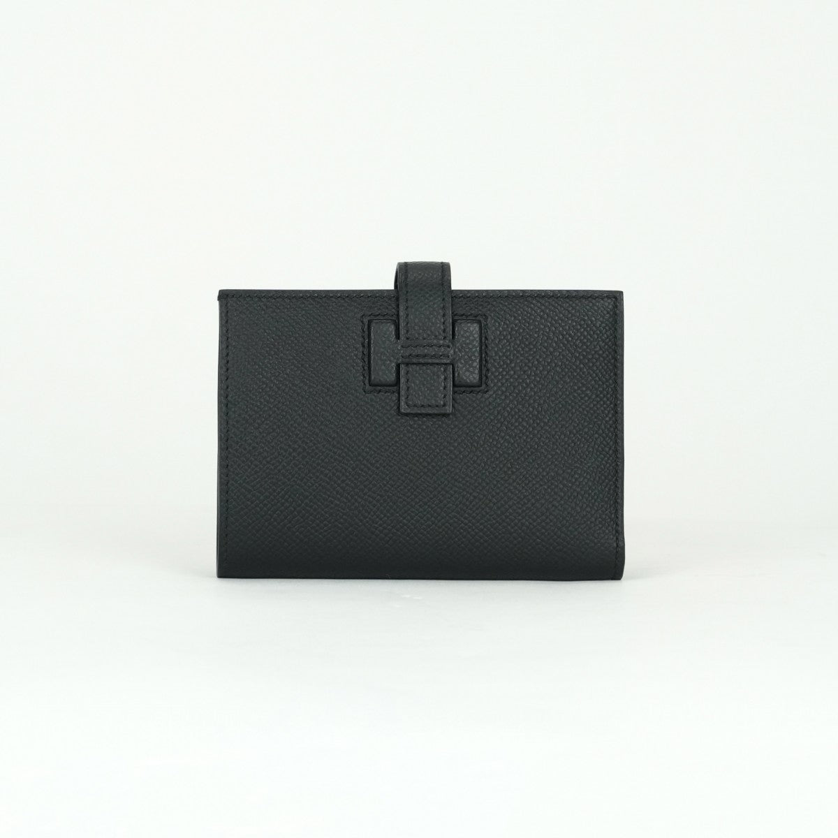 エルメス HERMES ニューパッサン ニューHパッサン 財布 二つ折り財布 ミニ財布 ミニウォレット エプソン ノワール ブラック 黒 ゴールド金具 ヴォーエプソン
