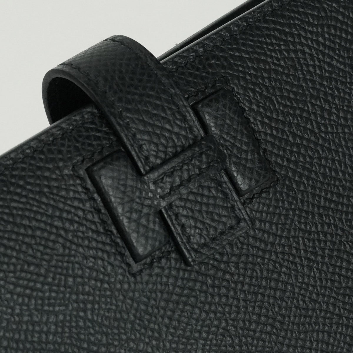 エルメス HERMES ニューパッサン ニューHパッサン 財布 二つ折り財布 ミニ財布 ミニウォレット エプソン ノワール ブラック 黒 ゴールド金具 ヴォーエプソン