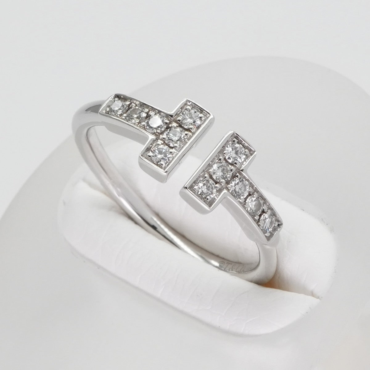 Tiffany & Co. TIFFANY&Co. Wire Ring T-Wire 18K White Gold Tiffany & Co. T-ring 750WG silver diamond white gold