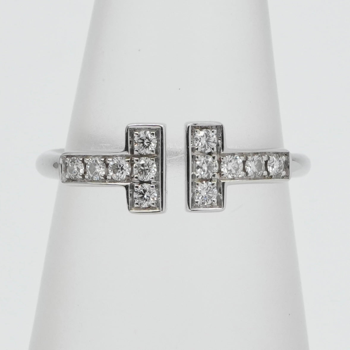 Tiffany & Co. TIFFANY&Co. Wire Ring T-Wire 18K White Gold Tiffany & Co. T-ring 750WG silver diamond white gold
