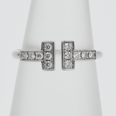 Tiffany & Co. TIFFANY&Co. Wire Ring T-Wire 18K White Gold Tiffany & Co. T-ring 750WG silver diamond white gold