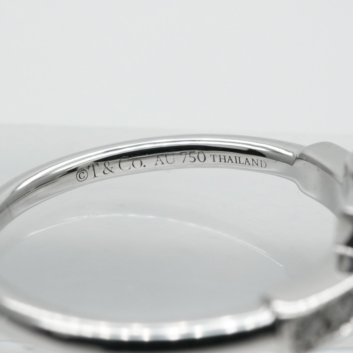 Tiffany & Co. TIFFANY&Co. Wire Ring T-Wire 18K White Gold Tiffany & Co. T-ring 750WG silver diamond white gold