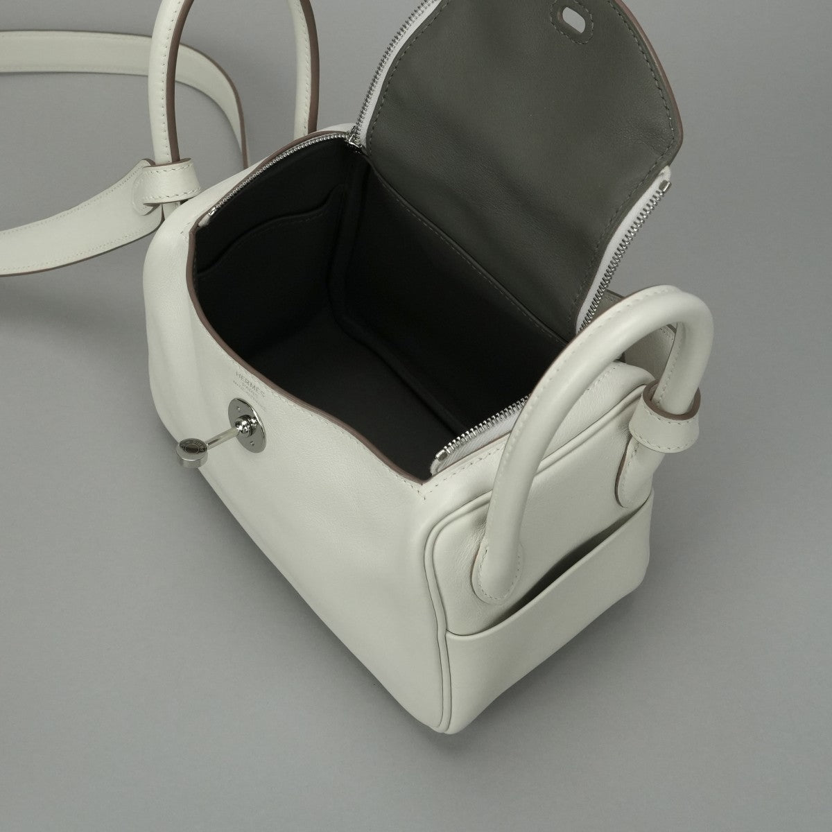 エルメス HERMES リンディミニ ヴェルソ リンディ ミニ 20 バッグ ショルダーバッグ スイフト グリペール Gris Perle グリメイヤー Grismeyer グレー Gray シルバー金具 ヴォースイフト