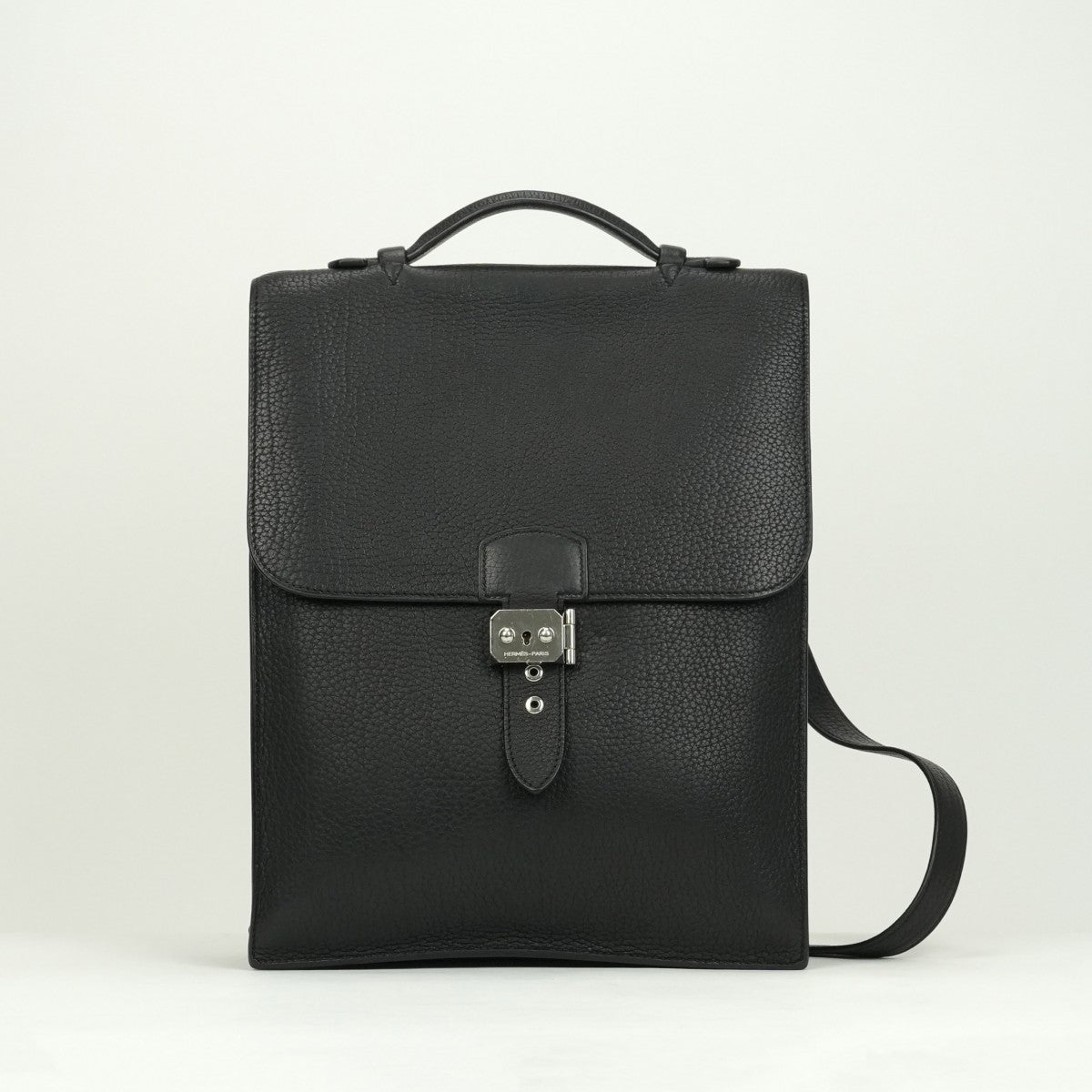 エルメス HERMES サックアデペッシュDPLG サックアデ ペッシュ DPLG バッグ ショルダーバッグ フィヨルド ノワール ブラック 黒 シルバー金具 ビジネスケース