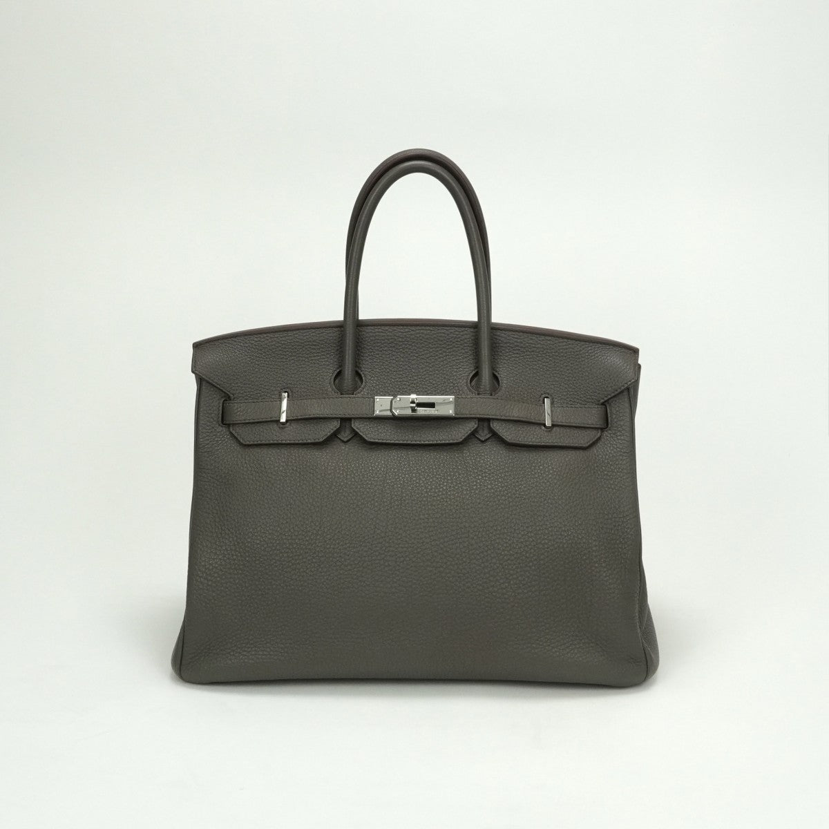 HERMES HERMES Birkin 35 Birkin 35 Bag Tote Bag Etain Gray Gray Silver Hardware Handbag