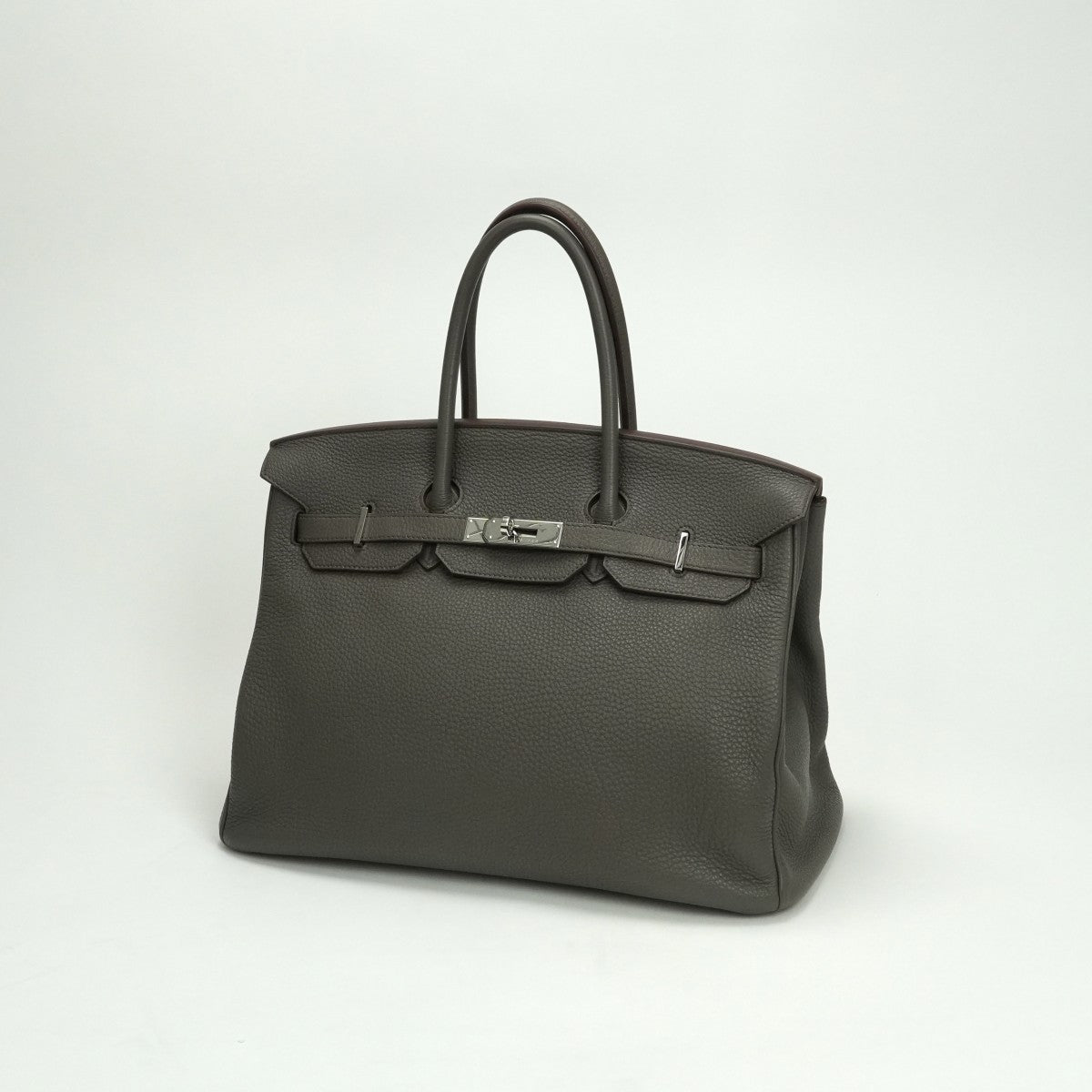 HERMES HERMES Birkin 35 Birkin 35 Bag Tote Bag Etain Gray Gray Silver Hardware Handbag