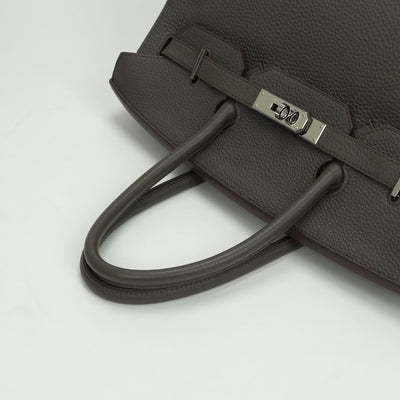 HERMES HERMES Birkin 35 Birkin 35 Bag Tote Bag Etain Gray Gray Silver Hardware Handbag