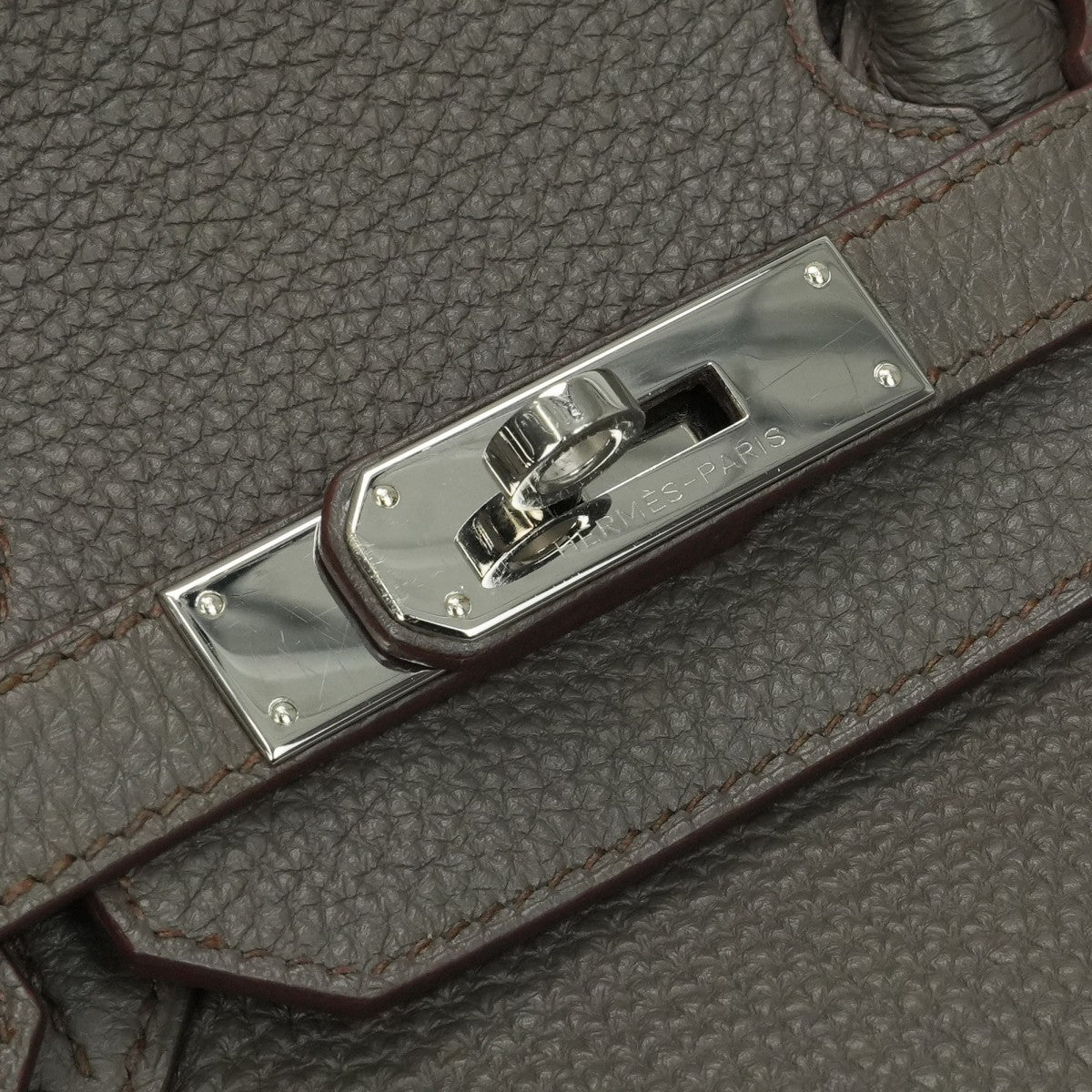 HERMES HERMES Birkin 35 Birkin 35 Bag Tote Bag Etain Gray Gray Silver Hardware Handbag