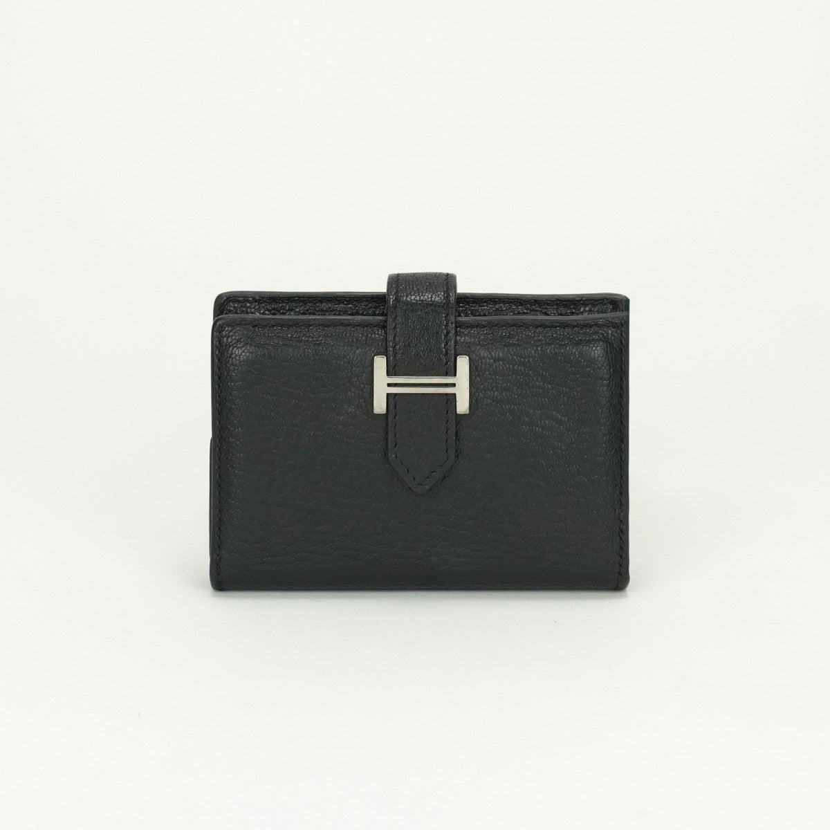 HERMES HERMES Bearn mini Bearn Mini Wallet Bifold Wallet Mini Wallet Mini Wallet Chevre Noir Black Silver Hardware