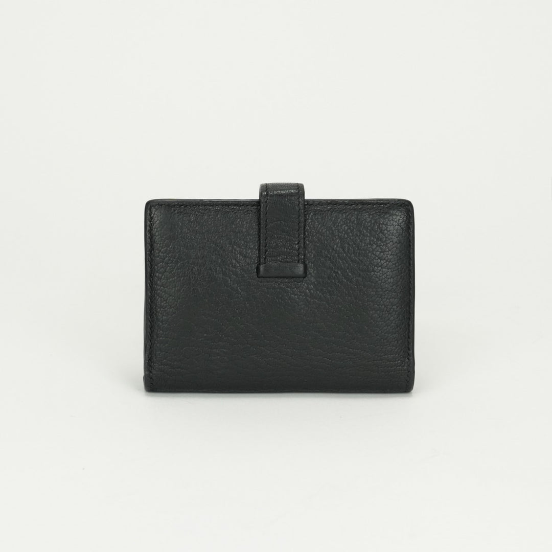 エルメス HERMES ベアン ミニ シェブルミゾル ブラック 二つ折り財布 黒 エルメス HERMES ベアンミニ ベアン ミニ 財布 二つ折り財布 ミニ財布