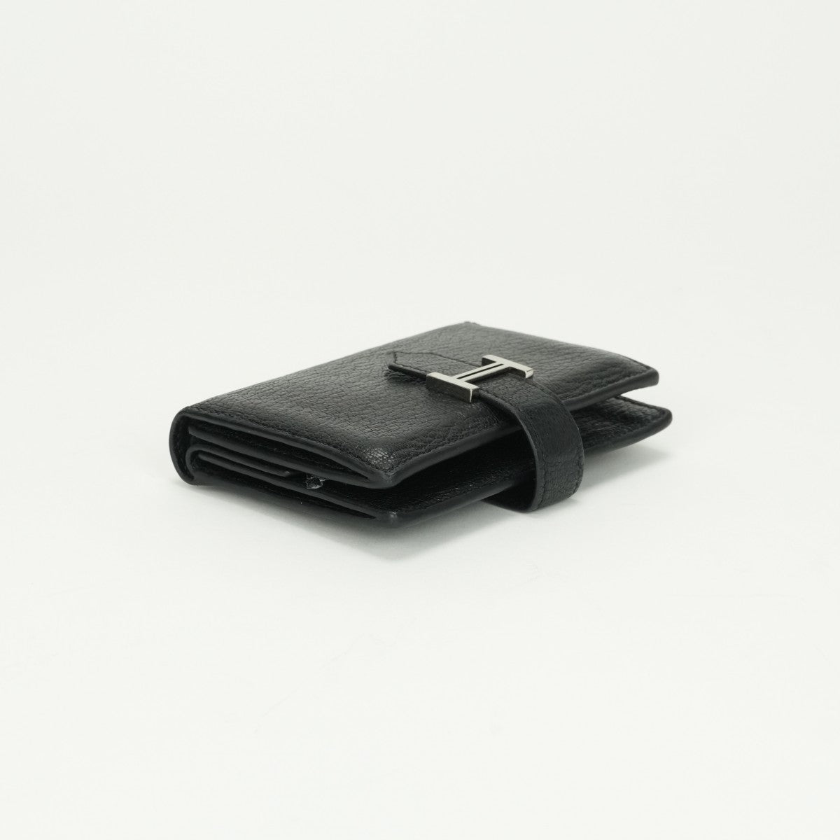 HERMES HERMES Bearn mini Bearn Mini Wallet Bifold Wallet Mini Wallet Mini Wallet Chevre Noir Black Silver Hardware