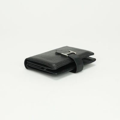 HERMES HERMES Bearn mini Bearn Mini Wallet Bifold Wallet Mini Wallet Mini Wallet Chevre Noir Black Silver Hardware
