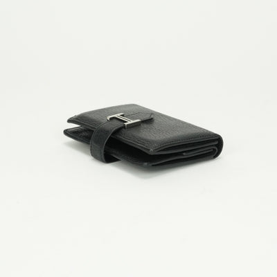 HERMES HERMES Bearn mini Bearn Mini Wallet Bifold Wallet Mini Wallet Mini Wallet Chevre Noir Black Silver Hardware