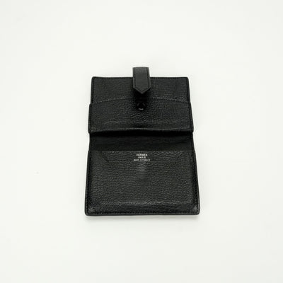 HERMES HERMES Bearn mini Bearn Mini Wallet Bifold Wallet Mini Wallet Mini Wallet Chevre Noir Black Silver Hardware