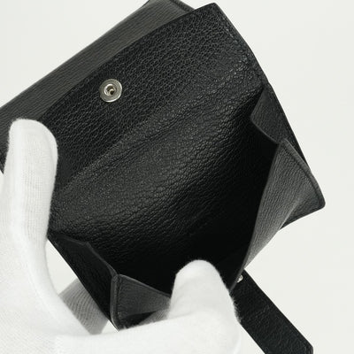 HERMES HERMES Bearn mini Bearn Mini Wallet Bifold Wallet Mini Wallet Mini Wallet Chevre Noir Black Silver Hardware