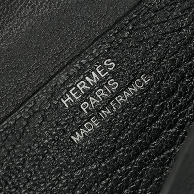 HERMES HERMES Bearn mini Bearn Mini Wallet Bifold Wallet Mini Wallet Mini Wallet Chevre Noir Black Silver Hardware