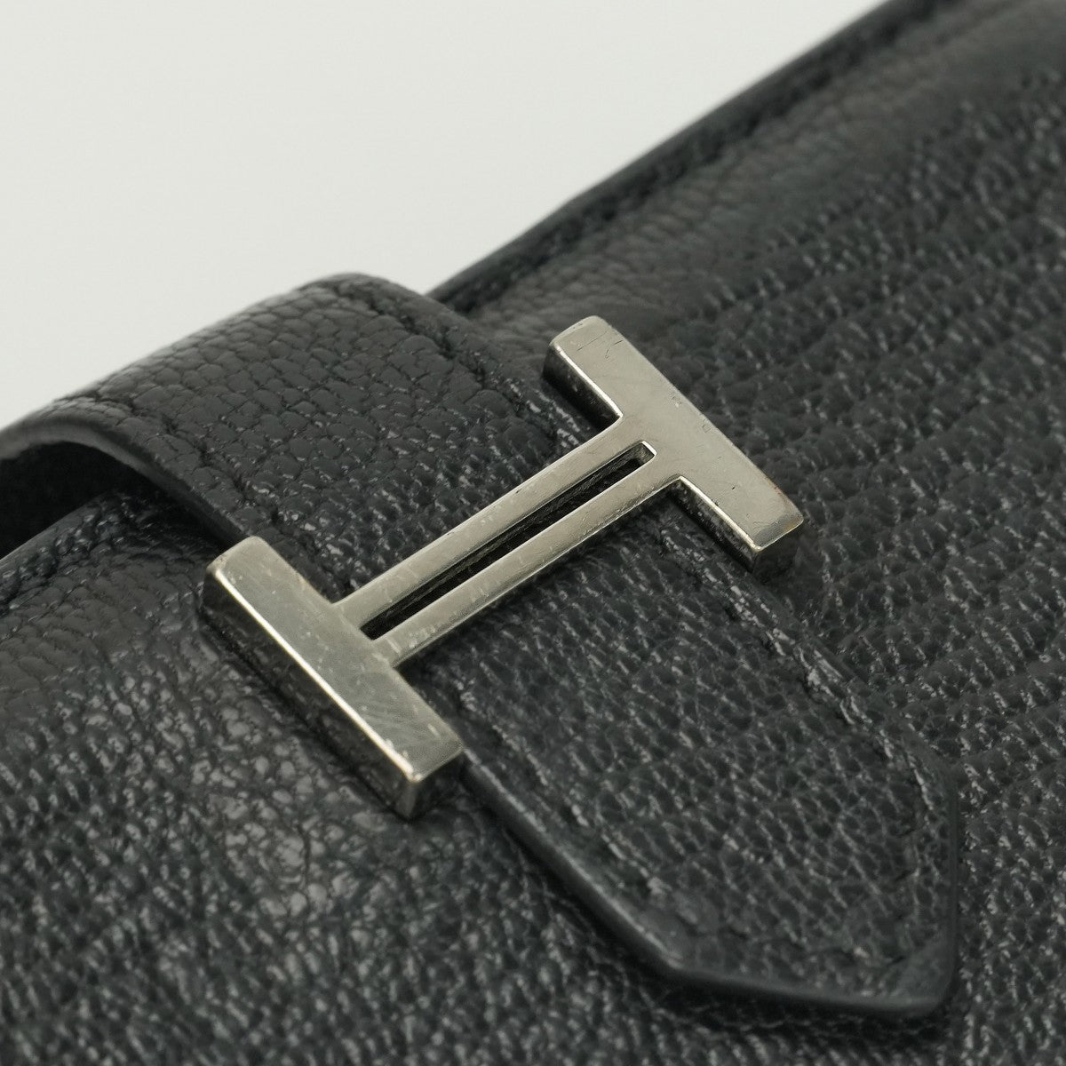 HERMES HERMES Bearn mini Bearn Mini Wallet Bifold Wallet Mini Wallet Mini Wallet Chevre Noir Black Silver Hardware