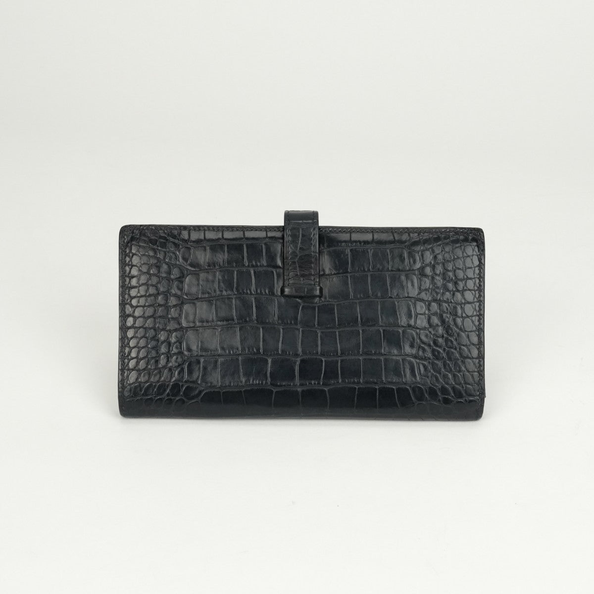 エルメス HERMES ベアンスフレ ベアン スフレ 財布 長財布 ロングウォレット アリゲーター クロコダイル ブルーマリン ネイビー 紺 ゴールド金具 エキゾチック